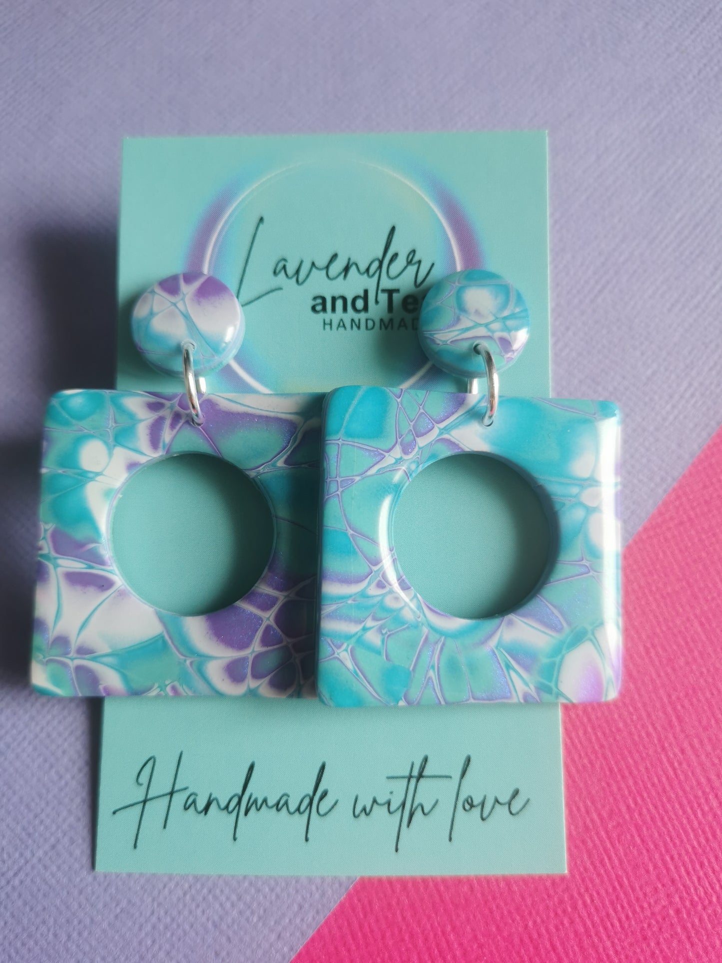 Mokume Gane Square Dangles