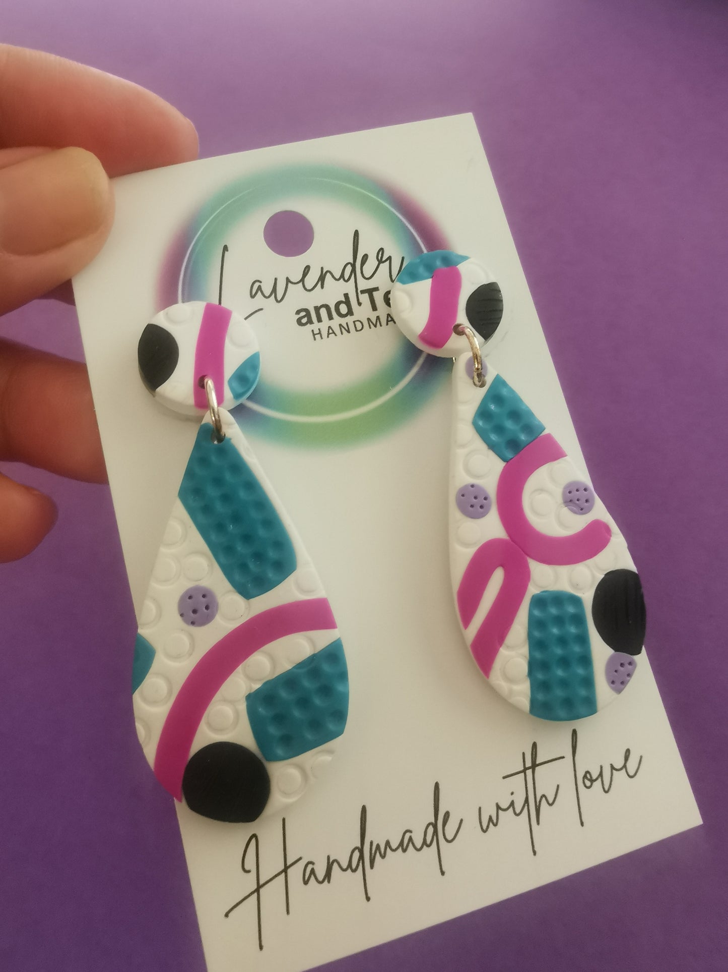 Retro Textured Tear Drop Earrings
