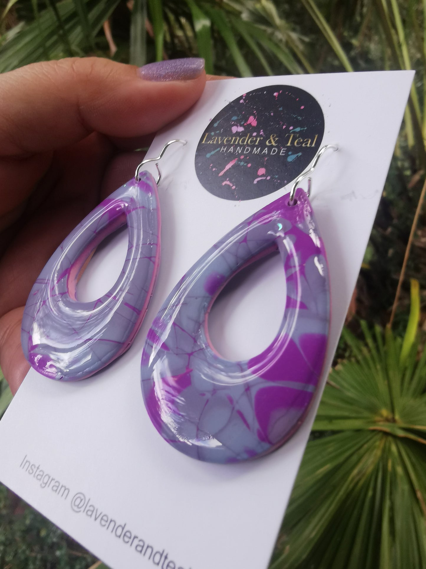 Mokume Gane Tear Drop Hooks