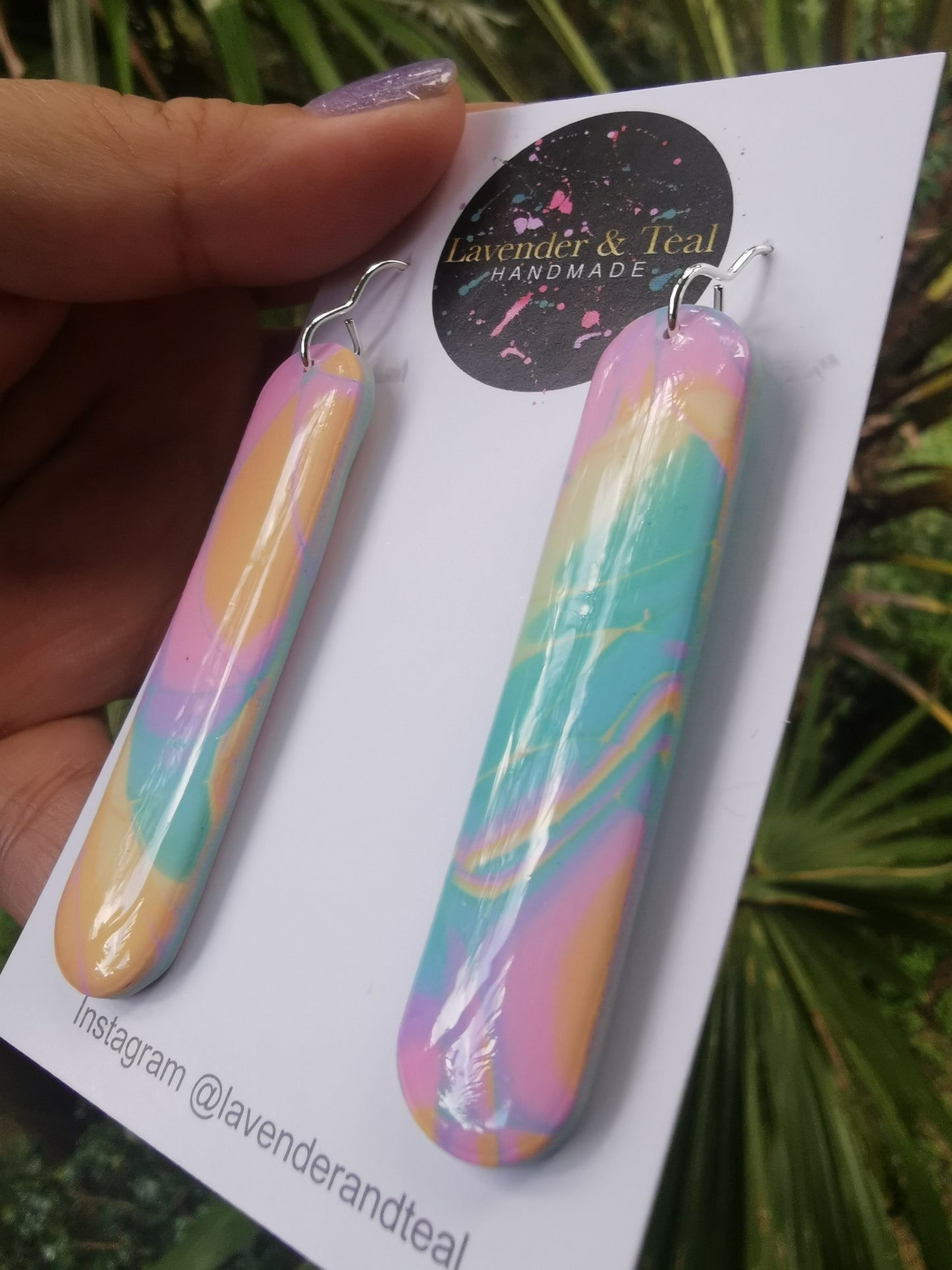 Mokume Gane Popsicle Stick Pastel Hooks
