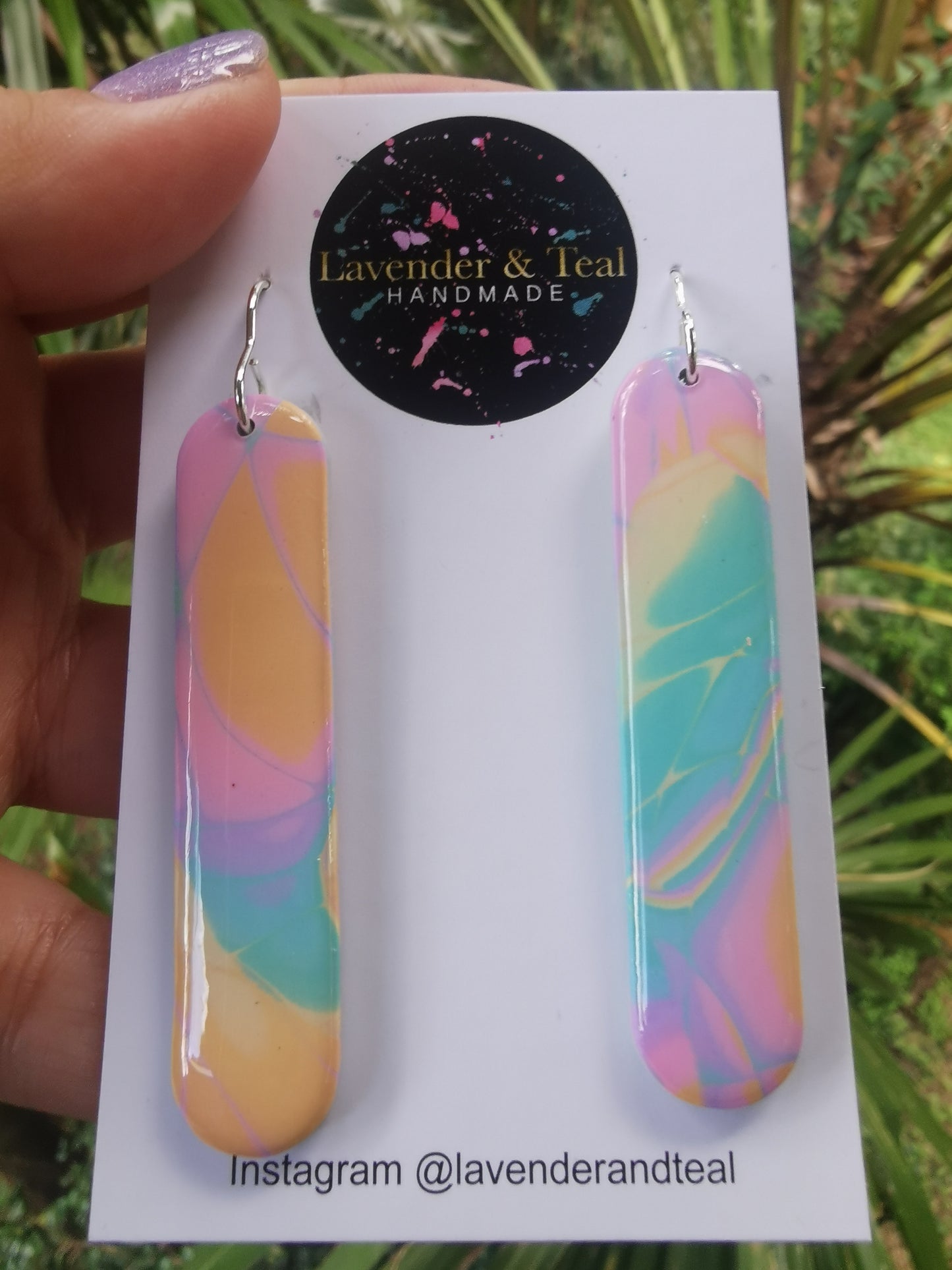 Mokume Gane Popsicle Stick Pastel Hooks