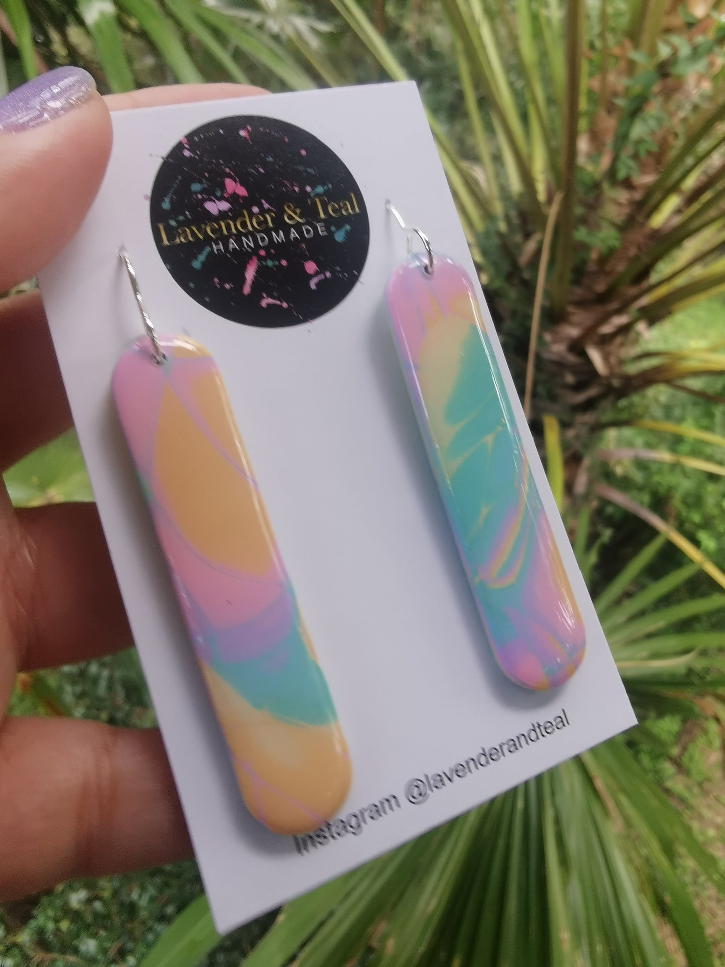 Mokume Gane Popsicle Stick Pastel Hooks