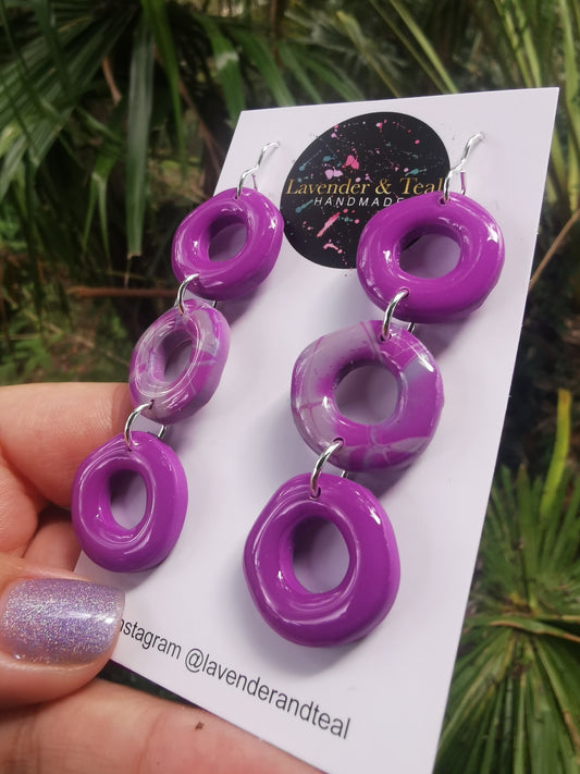 Mokume Gane Round Hooks