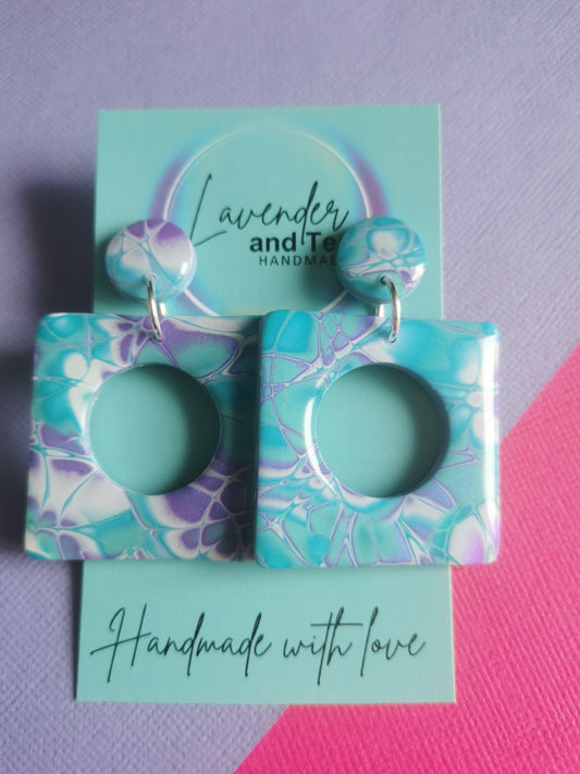 Mokume Gane Square Dangles