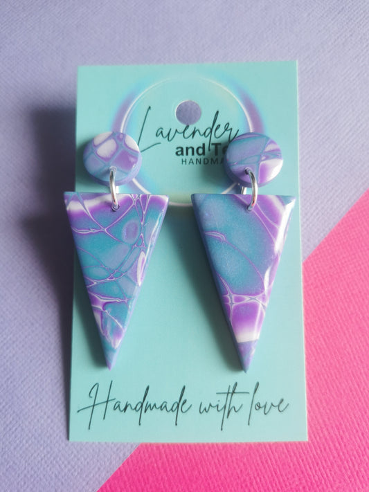 Mokume Gane Triangle Dangles