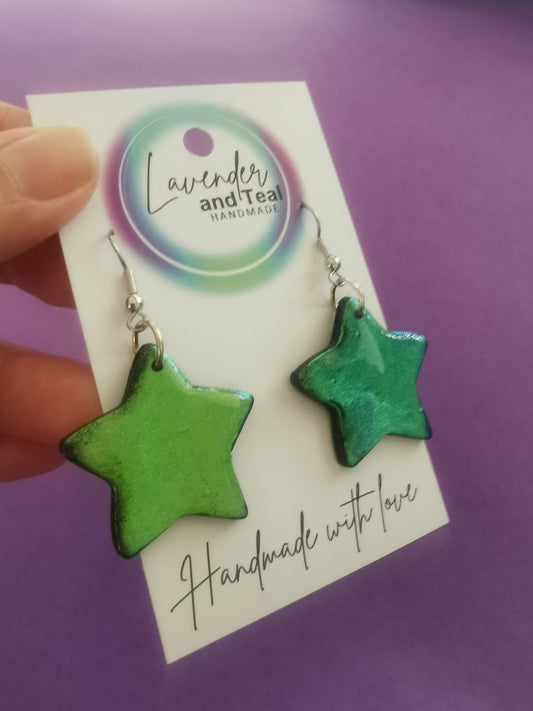 Colour Shifting Star Hook Earrings