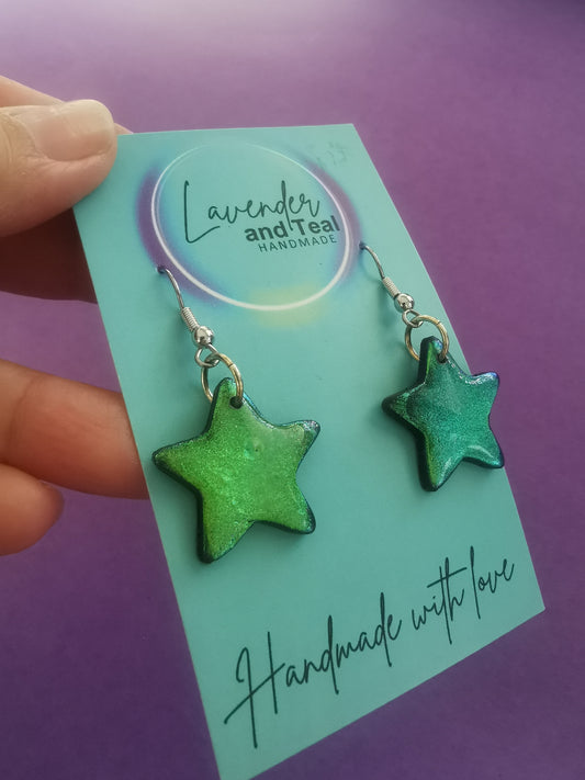 Colour Shifting Star Hook Earrings - Mini