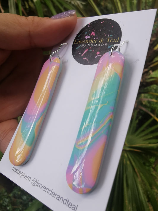 Mokume Gane Popsicle Stick Pastel Hooks