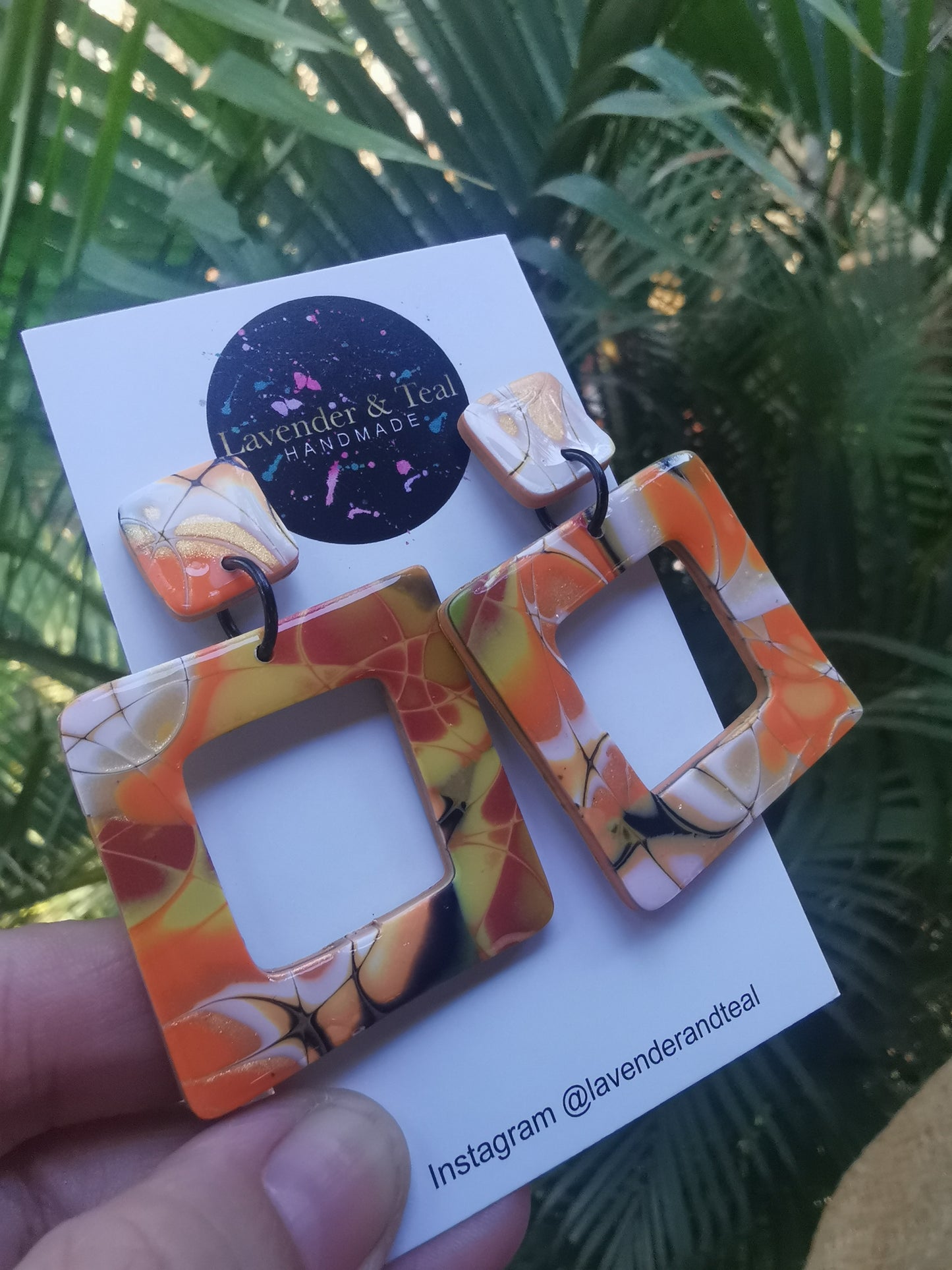 Mokume Gane Square Dangles